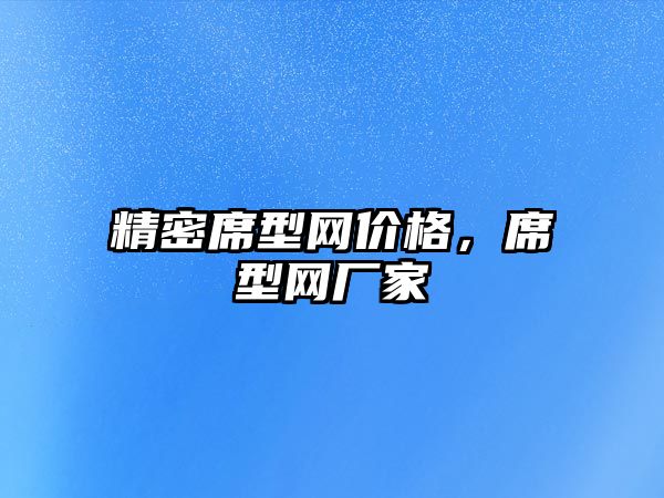 精密席型網(wǎng)價格，席型網(wǎng)廠家