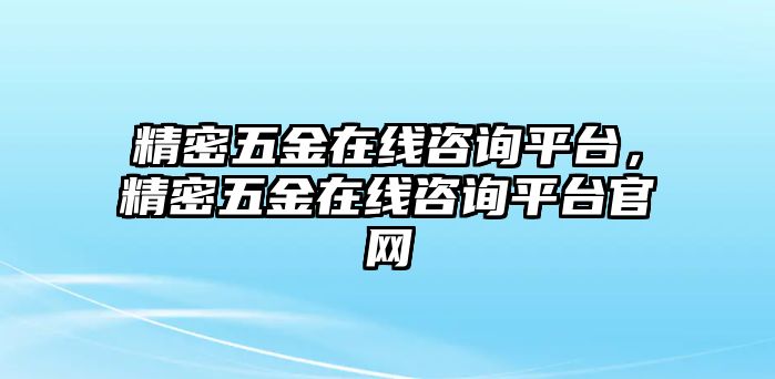 精密五金在線咨詢平臺，精密五金在線咨詢平臺官網(wǎng)