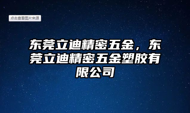 東莞立迪精密五金，東莞立迪精密五金塑膠有限公司