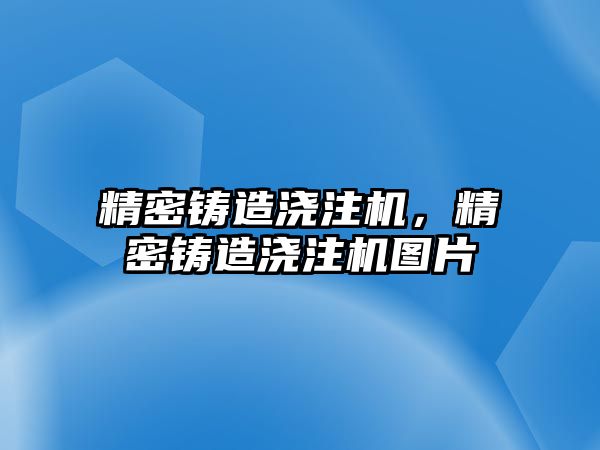 精密鑄造澆注機，精密鑄造澆注機圖片