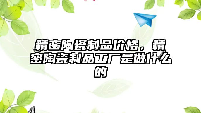 精密陶瓷制品價(jià)格，精密陶瓷制品工廠是做什么的