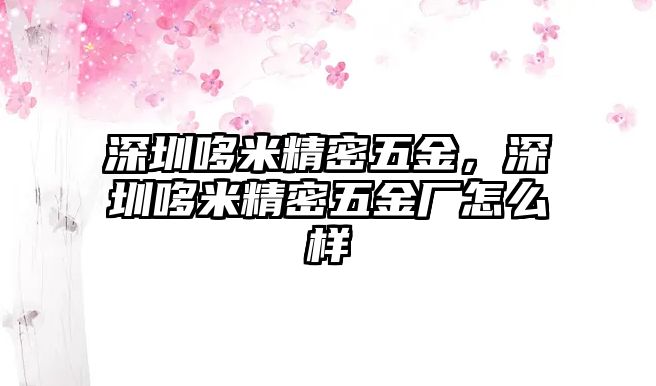 深圳哆米精密五金，深圳哆米精密五金廠怎么樣