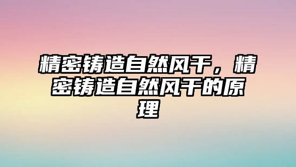 精密鑄造自然風(fēng)干，精密鑄造自然風(fēng)干的原理