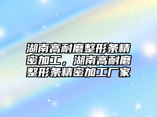 湖南高耐磨整形條精密加工，湖南高耐磨整形條精密加工廠家