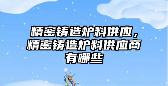 精密鑄造爐料供應(yīng)，精密鑄造爐料供應(yīng)商有哪些