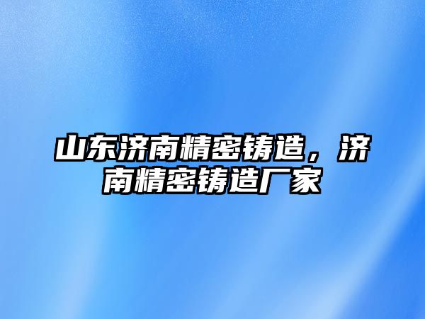 山東濟南精密鑄造，濟南精密鑄造廠家