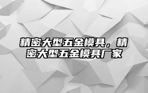 精密大型五金模具，精密大型五金模具廠家