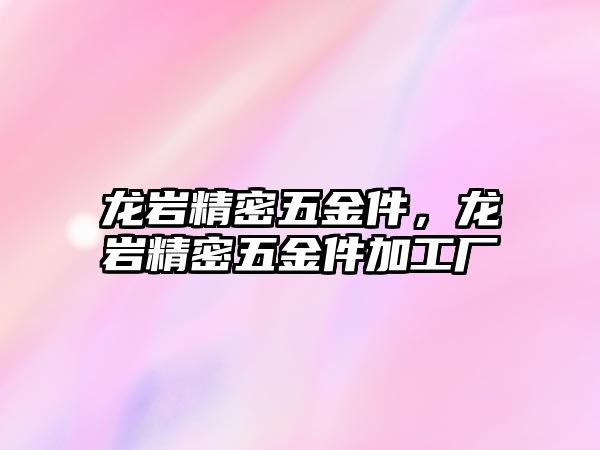 龍巖精密五金件，龍巖精密五金件加工廠