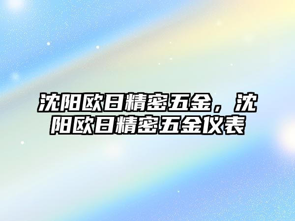 沈陽(yáng)歐日精密五金，沈陽(yáng)歐日精密五金儀表