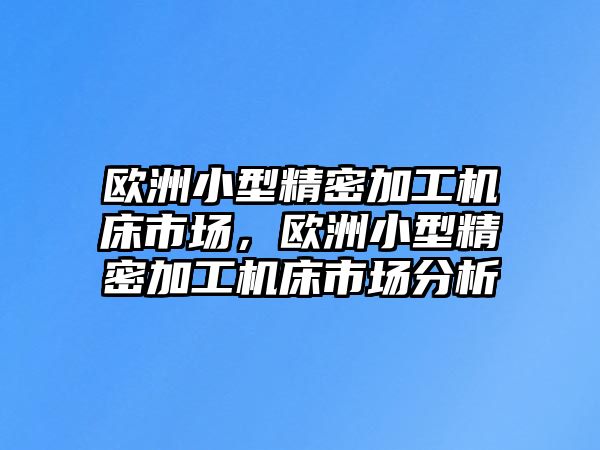 歐洲小型精密加工機床市場，歐洲小型精密加工機床市場分析