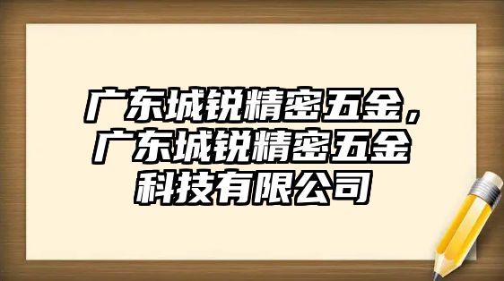 廣東城銳精密五金，廣東城銳精密五金科技有限公司