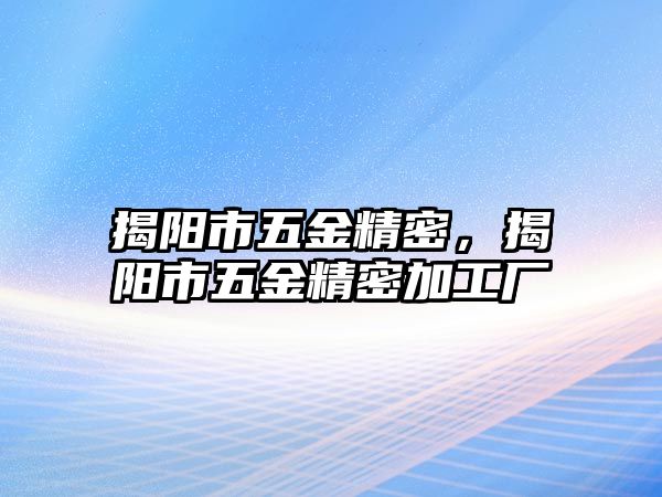 揭陽市五金精密，揭陽市五金精密加工廠