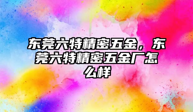 東莞六特精密五金，東莞六特精密五金廠怎么樣