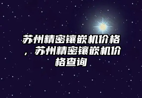 蘇州精密鑲嵌機價格，蘇州精密鑲嵌機價格查詢