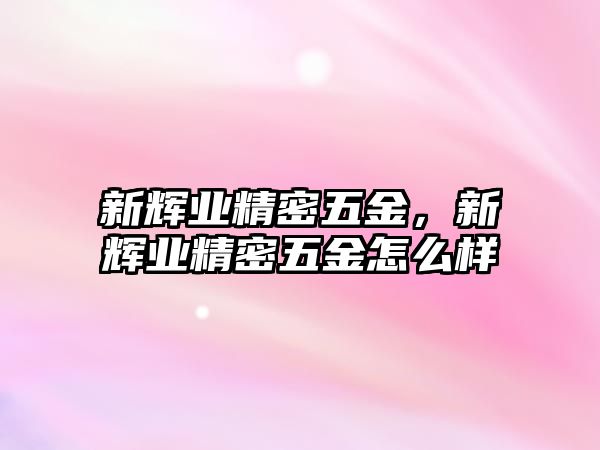 新輝業(yè)精密五金，新輝業(yè)精密五金怎么樣