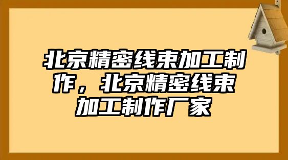 北京精密線束加工制作，北京精密線束加工制作廠家