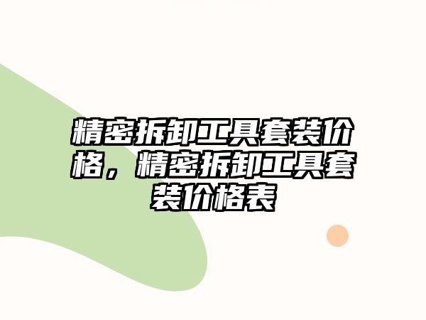 精密拆卸工具套裝價(jià)格，精密拆卸工具套裝價(jià)格表