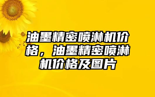 油墨精密噴淋機價格，油墨精密噴淋機價格及圖片