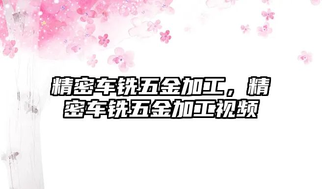 精密車銑五金加工，精密車銑五金加工視頻