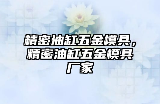 精密油缸五金模具，精密油缸五金模具廠家