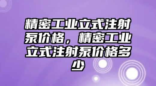 精密工業(yè)立式注射泵價格，精密工業(yè)立式注射泵價格多少