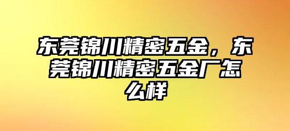 東莞錦川精密五金，東莞錦川精密五金廠怎么樣