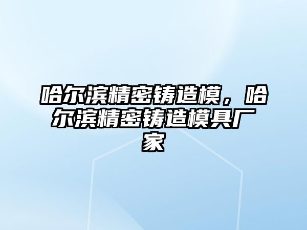 哈爾濱精密鑄造模，哈爾濱精密鑄造模具廠家