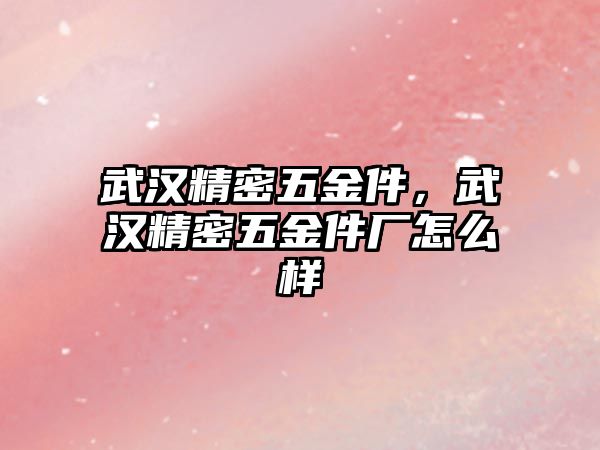 武漢精密五金件，武漢精密五金件廠怎么樣