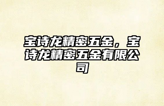 寶詩龍精密五金，寶詩龍精密五金有限公司