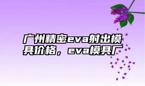 廣州精密eva射出模具價格，eva模具廠