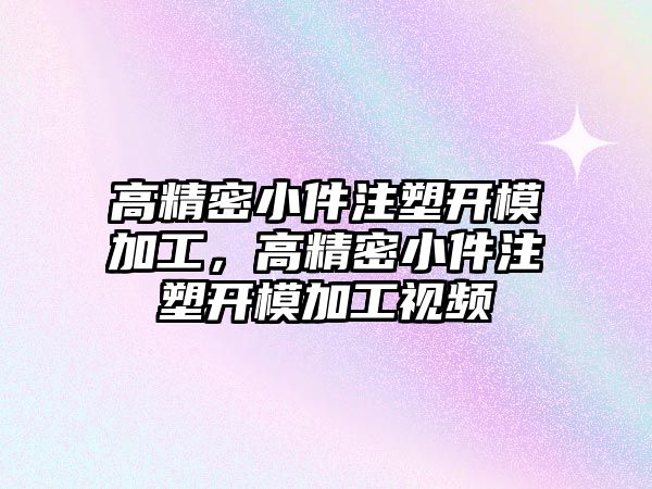 高精密小件注塑開模加工，高精密小件注塑開模加工視頻