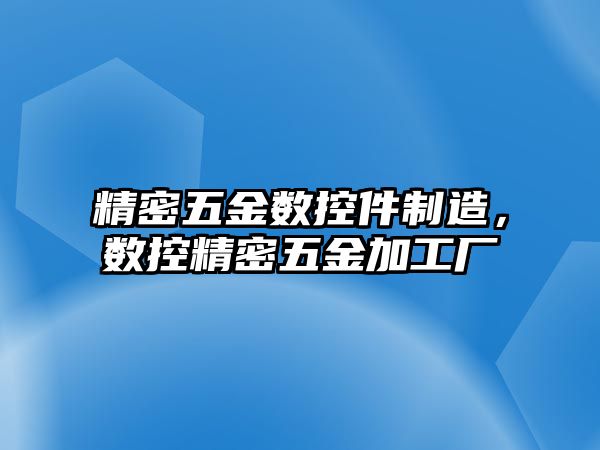 精密五金數(shù)控件制造，數(shù)控精密五金加工廠