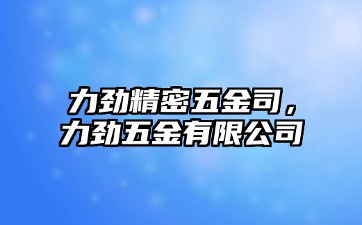 力勁精密五金司，力勁五金有限公司