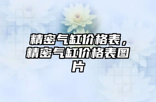 精密氣缸價格表，精密氣缸價格表圖片