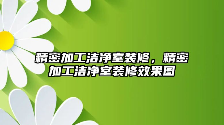 精密加工潔凈室裝修，精密加工潔凈室裝修效果圖