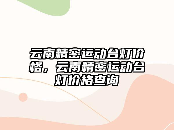 云南精密運動臺燈價格，云南精密運動臺燈價格查詢