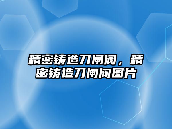 精密鑄造刀閘閥，精密鑄造刀閘閥圖片