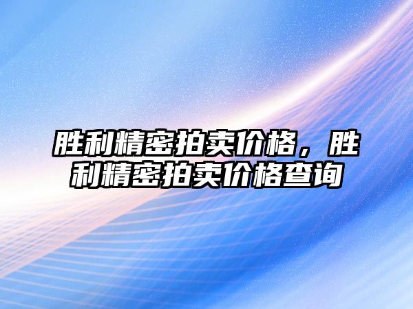 勝利精密拍賣價格，勝利精密拍賣價格查詢