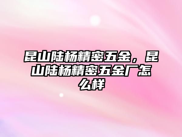 昆山陸楊精密五金，昆山陸楊精密五金廠怎么樣