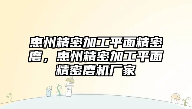 惠州精密加工平面精密磨，惠州精密加工平面精密磨機(jī)廠家