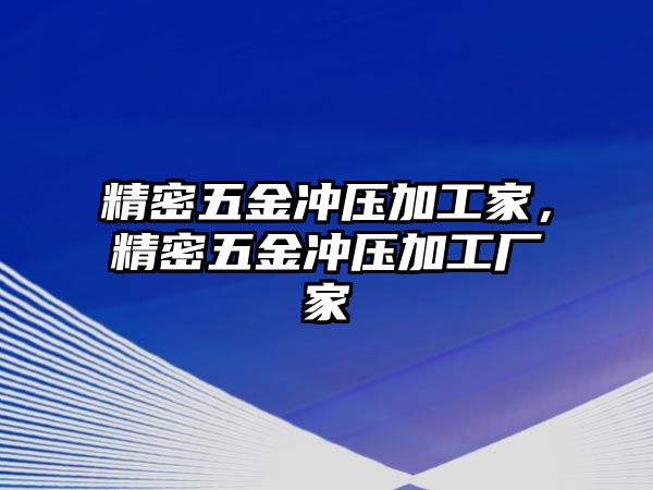 精密五金沖壓加工家，精密五金沖壓加工廠家