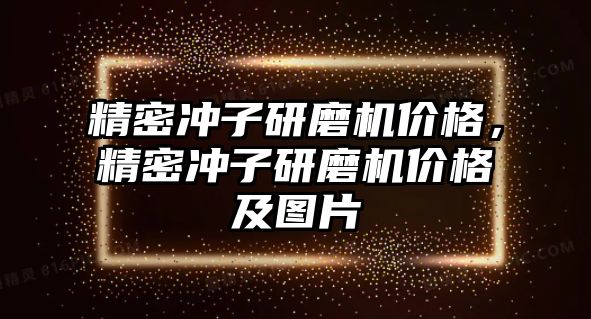 精密沖子研磨機價格，精密沖子研磨機價格及圖片