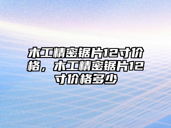 木工精密鋸片12寸價格，木工精密鋸片12寸價格多少