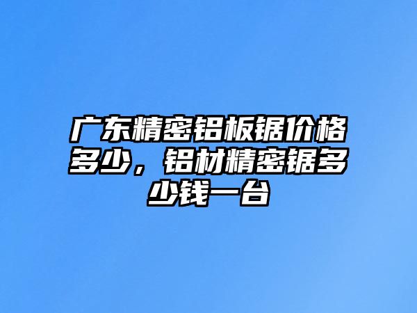 廣東精密鋁板鋸價(jià)格多少，鋁材精密鋸多少錢一臺