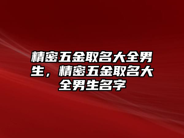 精密五金取名大全男生，精密五金取名大全男生名字