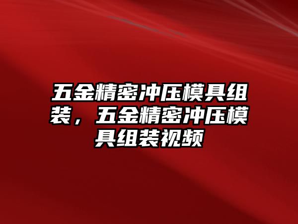 五金精密沖壓模具組裝，五金精密沖壓模具組裝視頻