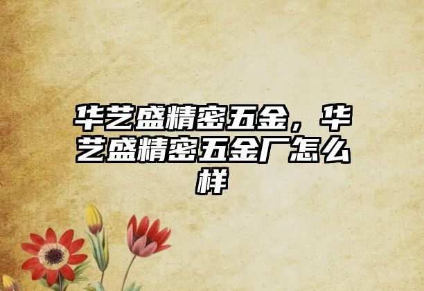 華藝盛精密五金，華藝盛精密五金廠怎么樣