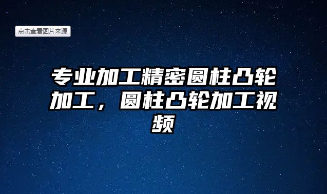 專業(yè)加工精密圓柱凸輪加工，圓柱凸輪加工視頻