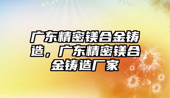 廣東精密鎂合金鑄造，廣東精密鎂合金鑄造廠家