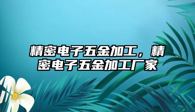 精密電子五金加工，精密電子五金加工廠家